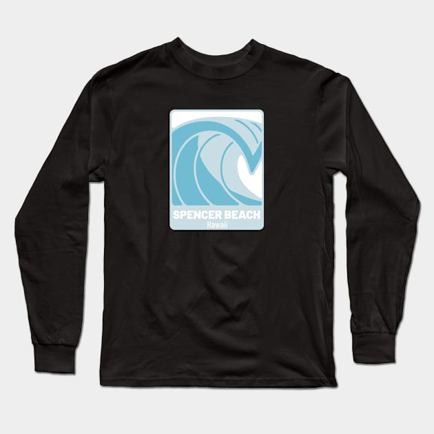 Spencer Beach Hawaii - Atlantic Ocean HI Crashing Wave Long Sleeve T-Shirt by Go With Tammy